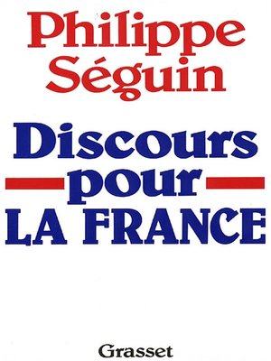 cover image of Discours pour la France